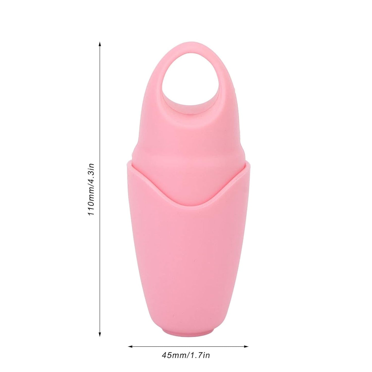 V Shaped Design DIY Making Calming Removing Puffiness Silicone Face Ice Mold Beauty Care (Pink)