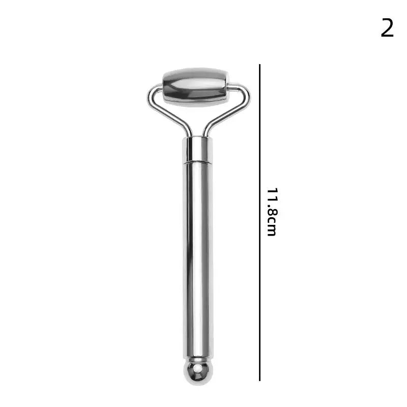 1Pcs Stainless Steel Skin Tightening Face Lifting Beauty Care Massage Roller Facial Roller Gua Sha Beauty Face Neck Massage Tool