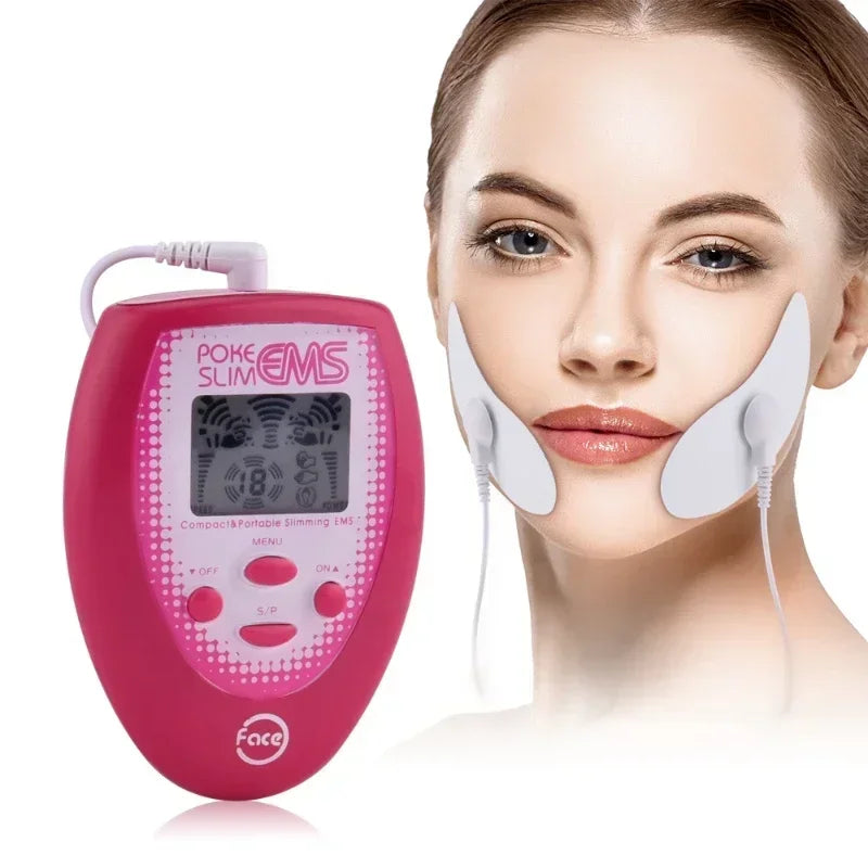 EMS Facial Massager Low Frequency Pulse V Shaped Muscle Stimulator for Facial Lifting Skin Tightening Beauty Care for Adult