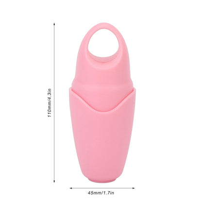 V Shaped Design DIY Making Calming Removing Puffiness Silicone Face Ice Mold Beauty Care (Pink)