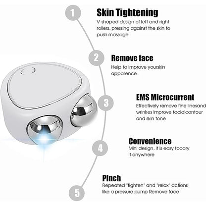 Electric Face Massager Lifting Roller Microcurrent Sonic Vibration Facial Lifting Skin Tighten Massage Beauty Care Devices