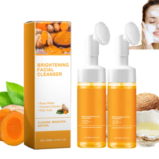 Revitalize Your Skin with Our 2Pcs Turmeric Facial Cleanser - Foaming Face Wash for a Bright, Glowing Complexion (100Ml)