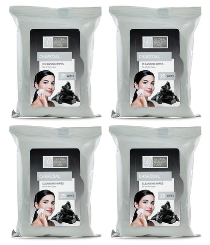 Makeup Remover Wipes (100 Count (4-Pack), Charcoal)