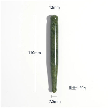 Natural Xiuyu Jade Acupressure Pen Face Scraping Hand Massager Stick Trigger Point Beauty Care Massage Tools