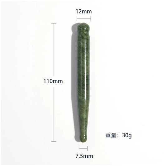 Natural Xiuyu Jade Acupressure Pen Face Scraping Hand Massager Stick Trigger Point Beauty Care Massage Tools