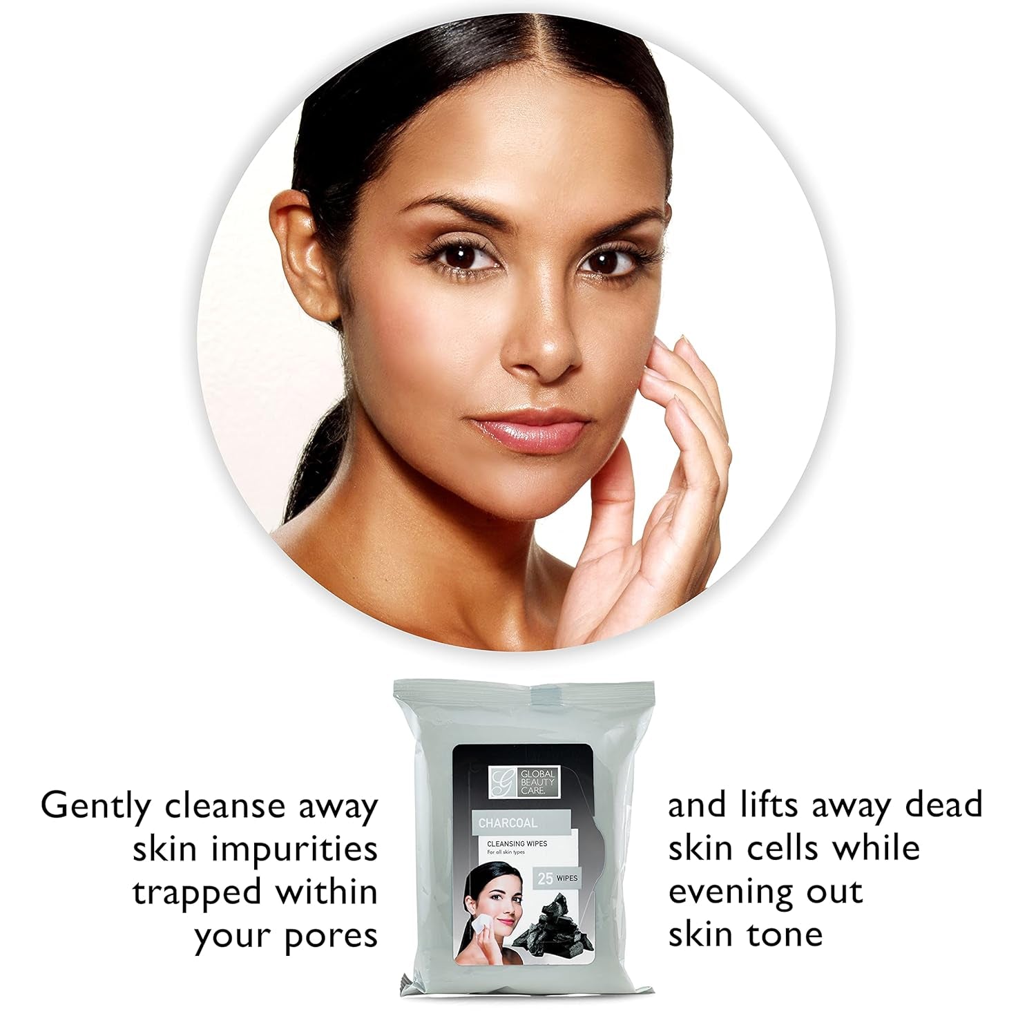 Makeup Remover Wipes (100 Count (4-Pack), Charcoal)
