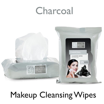 Makeup Remover Wipes (100 Count (4-Pack), Charcoal)