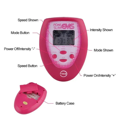 EMS Facial Massager Low Frequency Pulse V Shaped Muscle Stimulator for Facial Lifting Skin Tightening Beauty Care for Adult